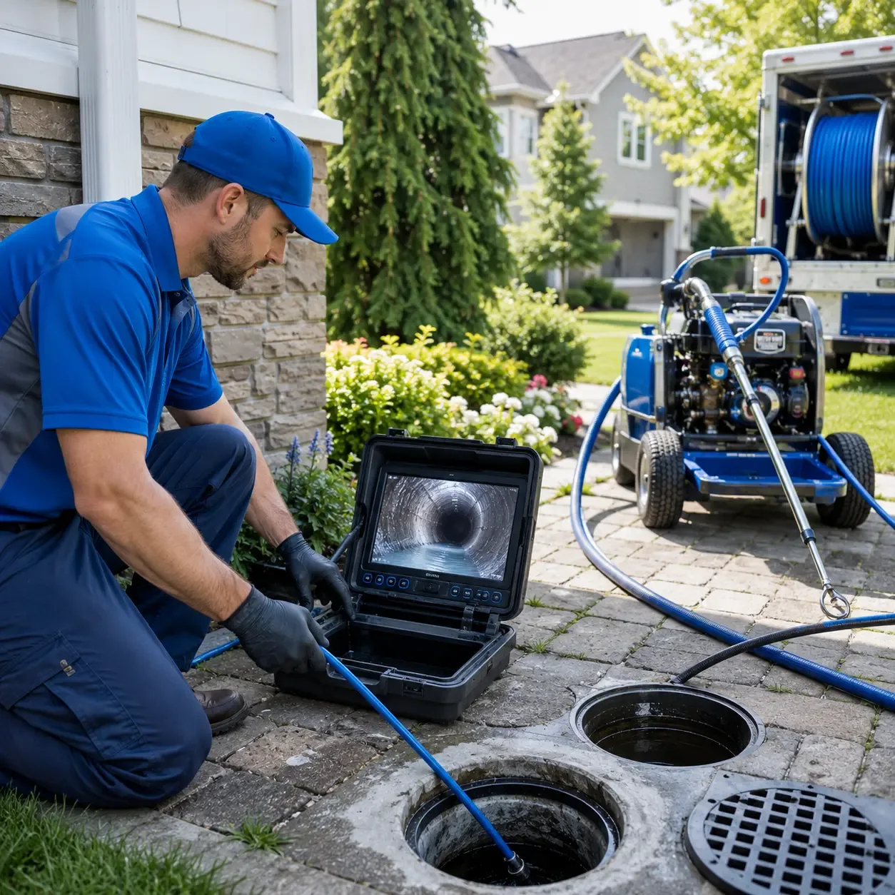 Outdoor drain cleaning professionals serving Kingsley, MI